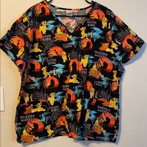 Lion King Scrub Top 2x